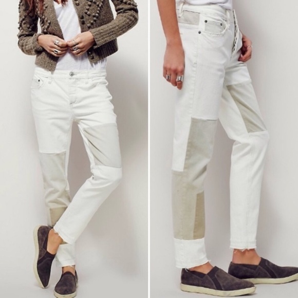 NWT Free People Jax Patched Skinny Jeans - Picture 5 of 5